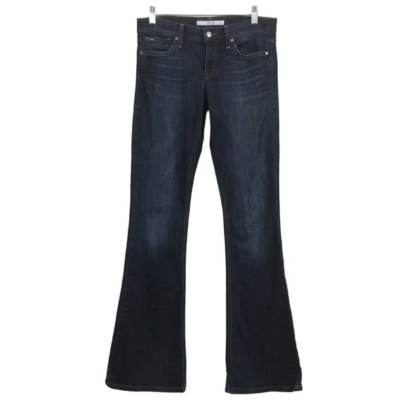 Joe's Jeans Rocker Dark Wash Boot Cut Mid Rise Cotton Stretch Jeans Women's 27 - Picture 1 of 11